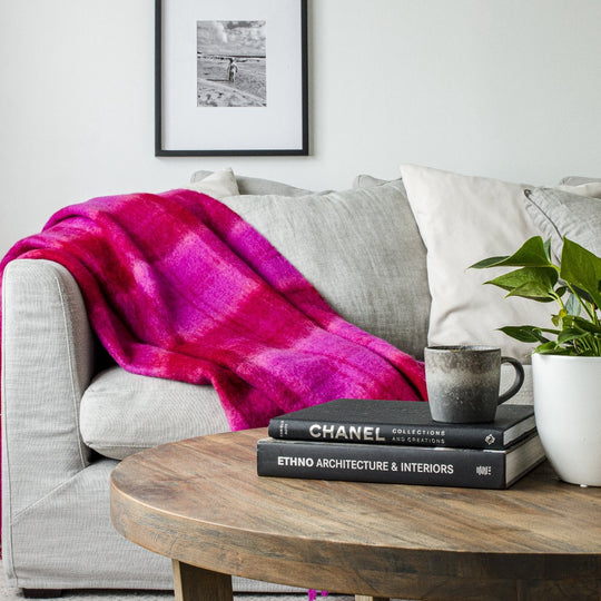Cromwell Cherry Mohair Throw - The Glamorous Goat
